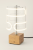 Stołowa lampa dekoracyjna Cloud stal nierdzewna barwa ciepła dąb.png